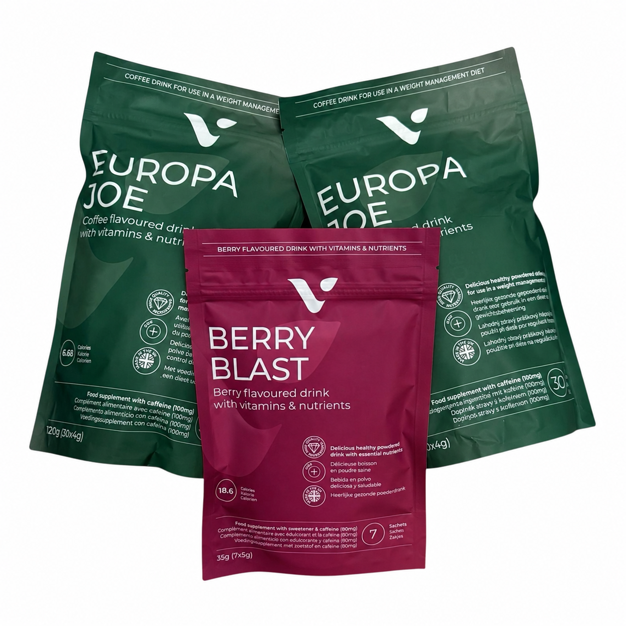 2 měsíční hubnoucí proměna s kávou Europa Joe + Týdenní Berry Blast ZDARMA