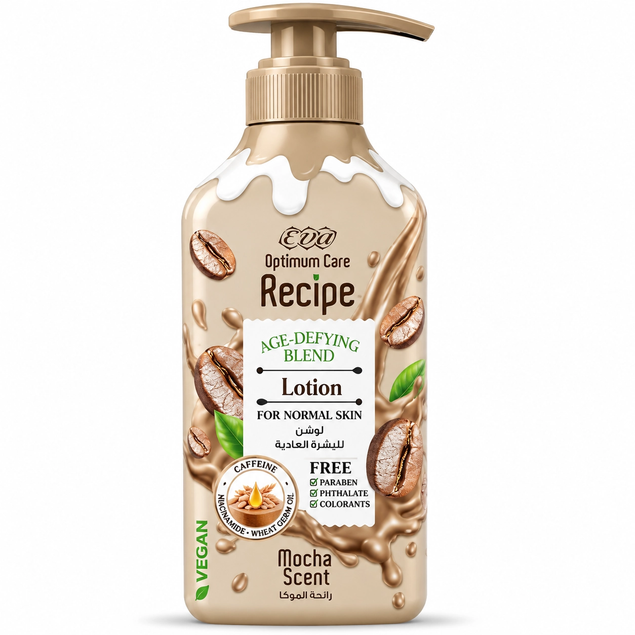 EVA Optimum Care Recipe Age-Defying Blend Lotion Mocha Scent 370 ml