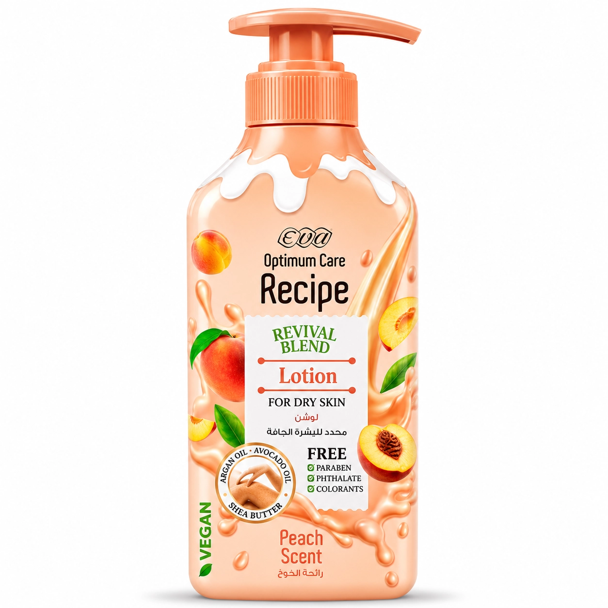 EVA Optimum Care Recipe Revival Blend Lotion Peach Scent 370 ml