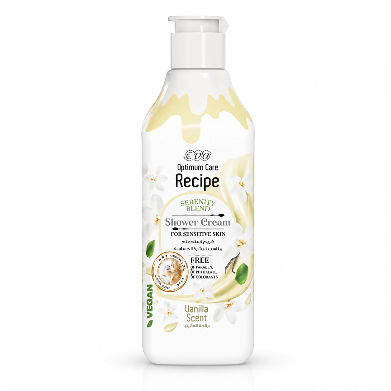 EVA Optimum Care Shower Cream Vanilla - Sprchový krém pro citlivou pokožku s vůní vanilky 370 ml