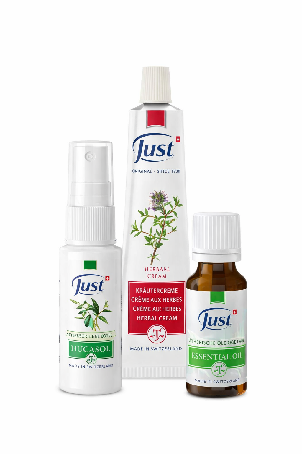 Just | Sada Eucasol 30 ml, Tymiánový krém 30 ml, Olej z 31 bylin 20 ml